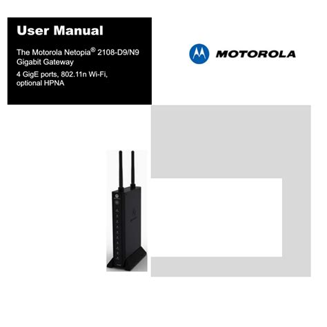 Motorola 2108-D9/N9 Manual pdf manual